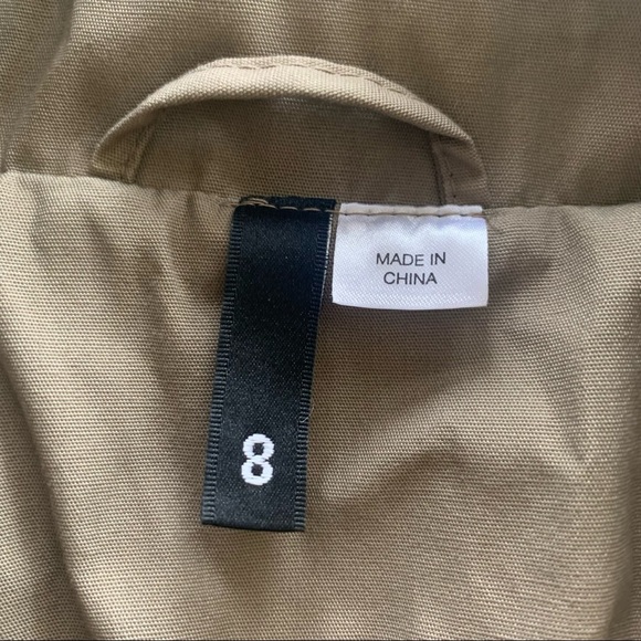 🌸H&M🌸 Women’s Belted Trench Jacket Size 8 Button - Picture 4 of 10